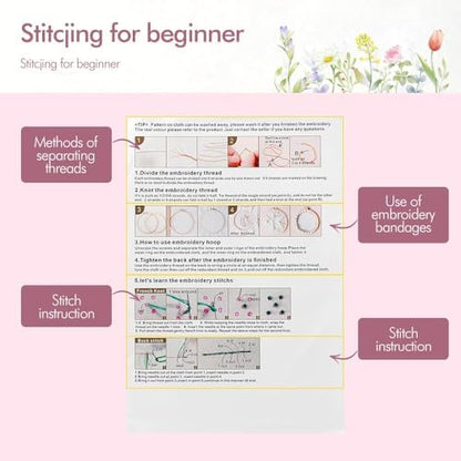 wtisan 4 Pack Embroidery kit for Beginners Cross Stitch Kits for Adults - Image 2