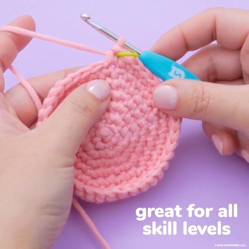 Original Squishmallows™ Crochet Kit – Archie Bag Charm, Axolotl Crochet Kit for Beginners with Yarn, Starter Hooks, Step-by-Step Tutorials, DIY Craft, Great Teen Gifts - Image 5