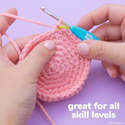 Original Squishmallows™ Crochet Kit – Archie Bag Charm, Axolotl Crochet Kit for Beginners with Yarn, Starter Hooks, Step-by-Step Tutorials, DIY Craft, Great Teen Gifts - Image 5