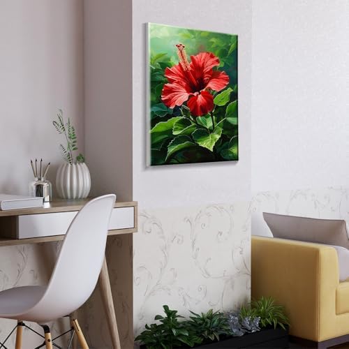 ATDMS Paint by Numbers kit for Adults with Frame Flowers Paint by Numbers with Easel DIY Adult Paint by Number Kits on Canvas Oil Painting Kits for Gift Home Wall Decor 8x12 Inch - Image 7