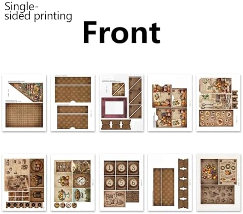 XINPOCUT Steampunk Folding Folio Junk Journal Kit,Folio Booklet Craft Kit, Junk Journal Kit, Scrapbooking Supplies, Journaling Decor, Mini Folio Writer Folder Project, Arts & Crafts Gifts - Image 6