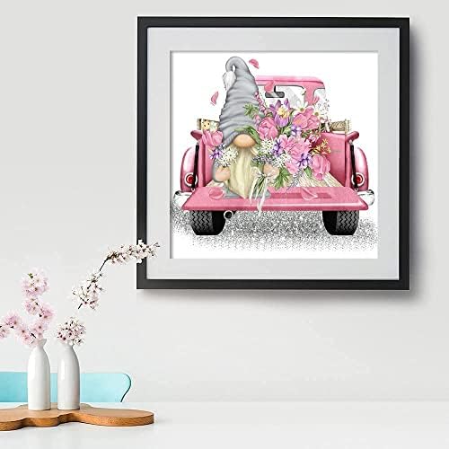 Tiwabb Gnome Truck Flower Stamped Cross Stitch Kits for Adults Beginners - Image 2