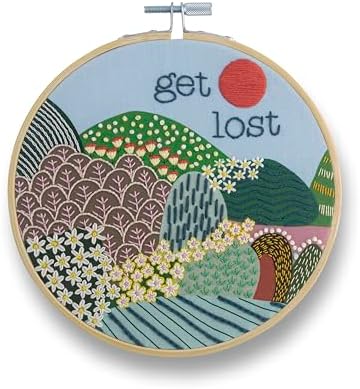FUNATIC Get Lost Funny Nature Themed Embroidery Kit for Adults Teens by FUNATIC