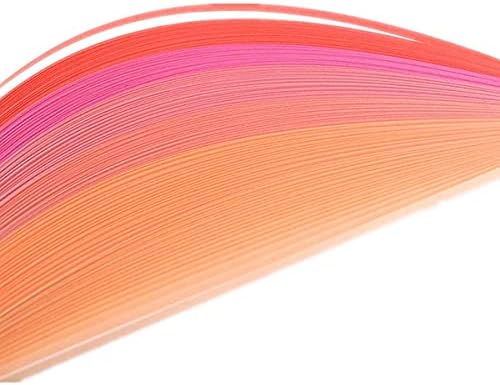 ODETOJOY Quilling Paper Gradient Quilling Strips 5MM Crafts Paper Filigrana Color Ramps Chromatic Crescendo 120pcs Length 21inch (Pink) - Image 2