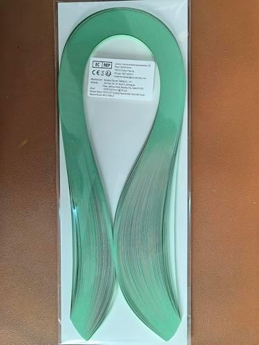 Pestal Green Tone Quilling Paper Strips 5mm Paper Quilling Stripsaer Set for Crafts Single Color Origami Paper Strips 0.2inch Paper Filigree Strips (Mint Green No.38) - Image 5