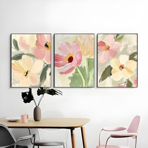 3 Pack Paint by Numbers Kit for Adults, Wildflowers Paint by Numbers Kit for Adults, Easy Acrylic Painting by Numbers Kits for Adult on Canvas with Beginner for Home Wall Art Decor 12x16 inch - Image 4