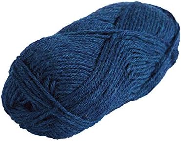 Knit Picks Wool of The Andes Yarn Pack - 10 Skeins of Blue 100% Wool Worsted Weight Yarn (Sapphire Heather)