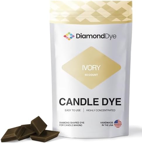 Ivory Candle Dye Chips, Soy & Paraffin Candle Making, 50 Pack by Reddig-globyDiamondDye