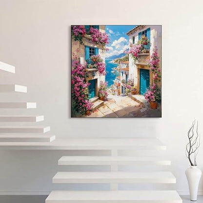 Niazidier Adults Street Paint by Number Kits,Painting by Number Kits on Canvas,Large Color by Numbers Adult Watercolor Gifts for Friends Wall Decor (Street) - Image 7