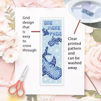 ORIGACH 6 Set Whale Shark Cross Stitch Bookmark Kit for Beginner - Image 3