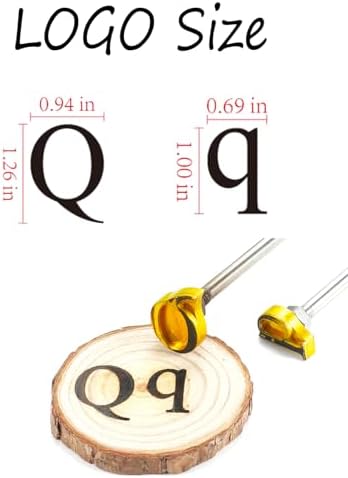 1" Letter Q Branding Iron 2Pcs, Upper & Lower Case Wood Branding Iron - Image 2