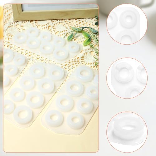 4 Pcs Resin Ring Molds,Silicone Resin Rings Making Kit,Round Pendant Jewelry Casting Mold for DIY Earrings Necklace Pendants Keyrings Crafts Decorations Making (8 Different Sizes) - Image 3