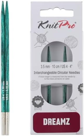 KnitPro Dreamz Interchangeable Circular Needles 4" (10cm) | US Size 4 (3.5mm) by KnitPro