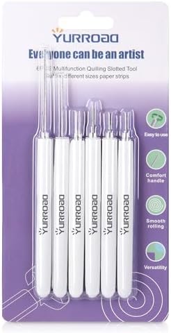 6-Piece Multi-Size Quilling Pen Set for 3mm-10mm Paper Strips, White - Image 7