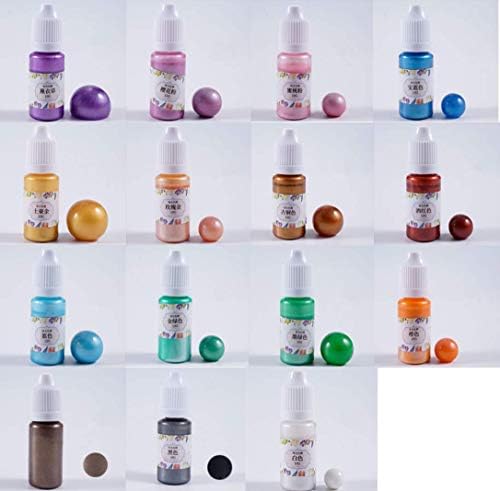 UV Epoxy Resin Kit 15 Pearlescent Pigment + 2 Molds (24 Shapes) for Pendants Earrings Jewelry + 1 Mold for Storage Box + 17 Open Back Bezels for Resin Crafts DIY, 5 Crystal Clear Transparent Resin - Image 7