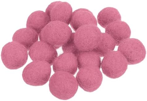 PATIKIL Wool Felt Balls Beads Wool Felting Pom 1.5cm 15mm Pink for Home Decor DIY Crafts Handcrafts Project Pack of 20 by PATIKIL