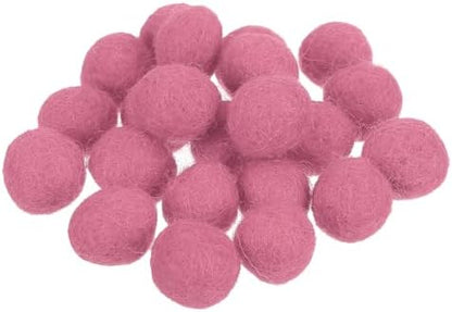 PATIKIL Wool Felt Balls Beads Wool Felting Pom 1.5cm 15mm Pink for Home Decor DIY Crafts Handcrafts Project Pack of 20 by PATIKIL
