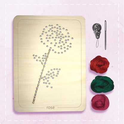 Wooden Flower Lacing Embroidery Kits for Beginners, Set of 5 Learn-to-Stitch Craft Boards, Sewing & Embroidery Art Kits for Kids Ages 8+, DIY Craft Projects, Educational Gifts, Party Favors (Summer) - Image 6