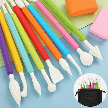 18PCS Clay Sculpting Tools, Double Head Air Dry Clay Carving Tools Kits for Beginners and Adults, Sculpting Tools for Clay Sculpey, Modeling Clay Ideal, Air Dry Clay and Shaping - Image 4