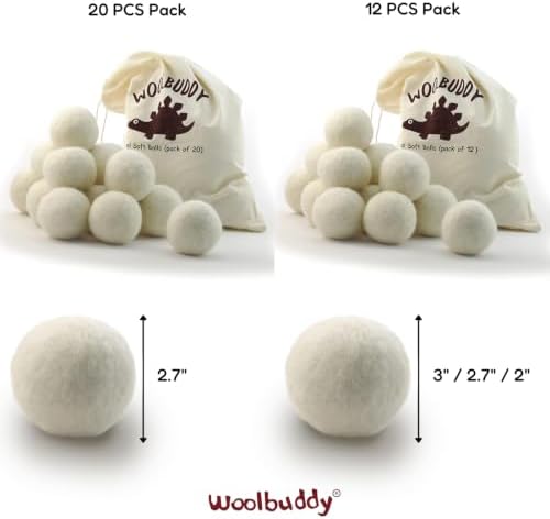 Woolbuddy Wool Felt Balls 12 PCS for Needle Felting 3 Size (3, 2.7, 2 Inch) - Image 5