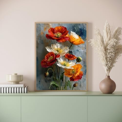 DOTSTART Paint by Numbers Kit for Adults, Attractive Flowers Acrylic Canvas - Image 4