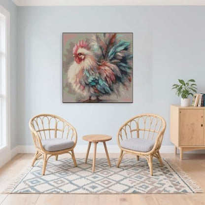 Stamping Cross Stitch Kit,Chicken Cross Stitch Kit for Adult Beginners - Image 3