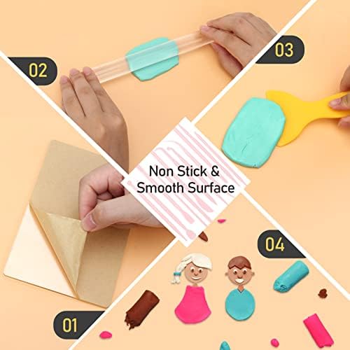 28Pcs Polymer Clay Cutter Tools, Pletpet Polymer Clay Tools Acrylic Roller/ 14 Sculpting Kits/ 7 Circle Shape Cutter/ 2 Acrylic Sheets for Press/ 2 Scarper/Needle Detail Shaping - Image 4