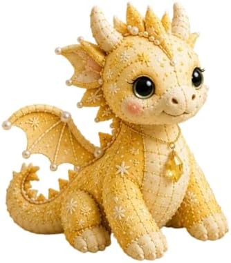 TREBIN Patchwork DIY Sewing Kit for Adults Beginners, Animal Craft Kits, Handmade Beaded Fabric Cover, Sewing Craft Kit for Home Decor Keychain Tissue Box Cover (Sunshine Fairies Dragon) by TREBIN