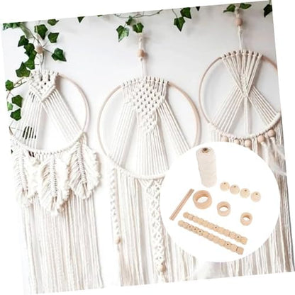 Mobestech DIY Macrame Kit for Adults Handcrafted Cotton Rope Wall Hanging Supplies Creative Tapestry Craft Set for Beginners for Home Decor and Personal Projects - Image 5
