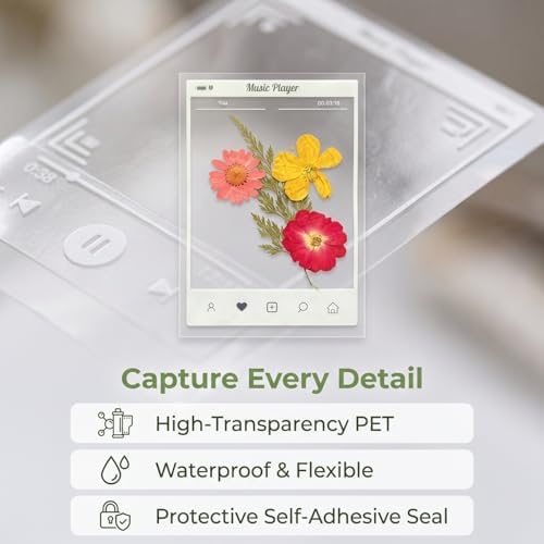 Transparent Dried Flower Bookmarks, 40Pcs DIY Handmade Dried Flower Bookmark kit, Clear Acrylic Photo Frame Page Markers for Reading Lovers, Adults and Kids, 20 Designs, 3.9" x 5.5" (40, PCS) - Image 3