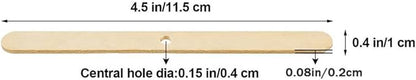 HAHIYO 50PCs Single-Hole Wood Candle Wick Centering Devices Wooden Candle Wick Holder Wick Setter Candle Wick Centering Tool for DIY Candle Making Candle Making Supplies Accessories