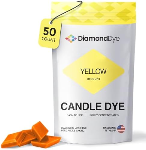 Yellow Candle Dye Chips, Soy & Paraffin Candle Making, 50 Pack by Reddig-globyDiamondDye