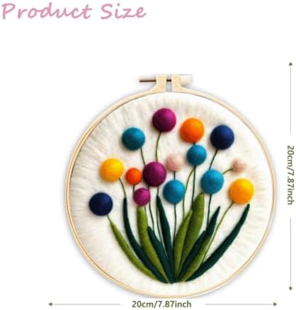 CaptainCrafts Needle Felting Kit for Adults Flowers Pattern DIY Home Decor - Image 2