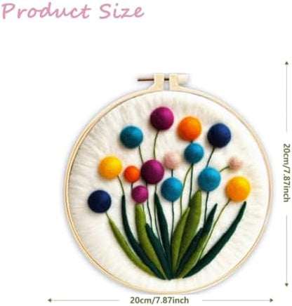 CaptainCrafts Needle Felting Kit for Adults Flowers Pattern DIY Home Decor - Image 2