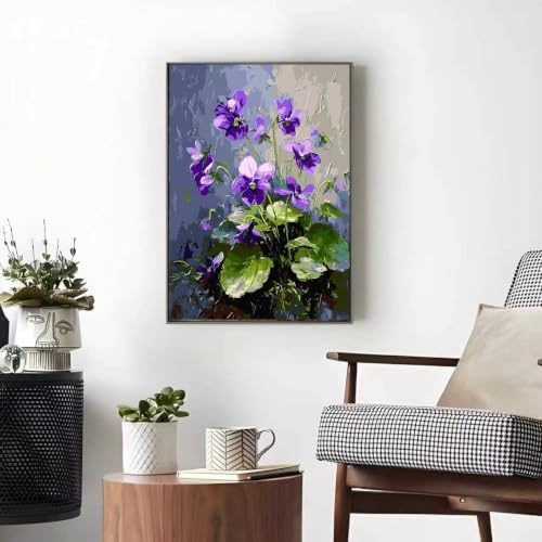 Violet Paint by Numbers Kit for Adults Beginner,Wall Crafts 16 X 20 inch - Image 2