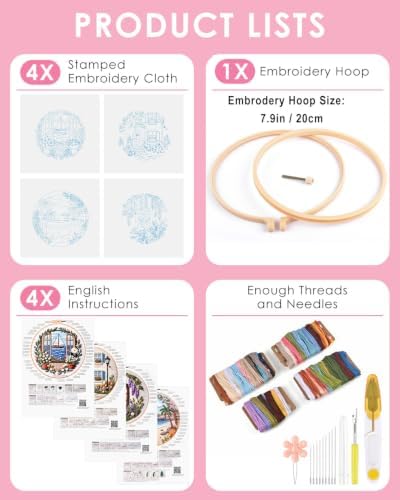 TINDTOP Embroidery Kit for Adult, Embroidery DIY Starter Kit - Image 2