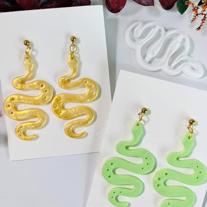 Xaekicr Polymer Clay Cutter Snake Shape – Curvy Clay Earring Cutter for Polymer Clay Jewelry, Bold Clay Tools for DIY Earrings, Halloween Crafts and Y2K Accessories - Image 6