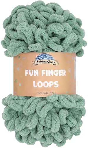 JubileeYarn Fun Finger Loops Yarn - Hunter - 1 Skein by BambooMN
