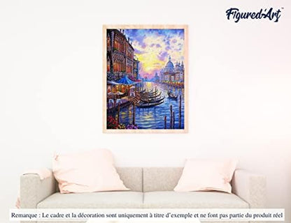 Figured'Art Paint by Numbers Kit for Adults The Grand Canal of Venice 16"x20" - Craft Art Painting DIY Kit Rolled Canvas Without Frame - Image 4