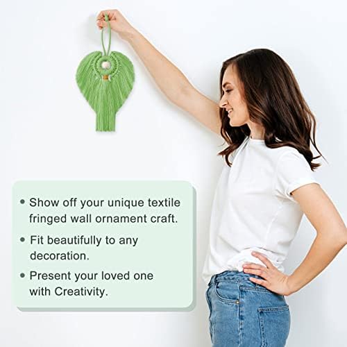 FREEBLOSS 3 Set Colorful Macrame Angel Kit Angel Hanging Ornament Boho Macrame Wall Hanging Decor Gift for Mom Girls - Image 6
