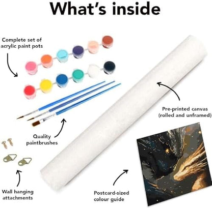 VIGEGU Dragon Paint by Numbers Kit for Adults Beginner,Easy Adult Paint by Number Kits on Canvas DIY Painting for Beginners Art by Numbers for Home Wall Decor 16x20 Inch - Image 6