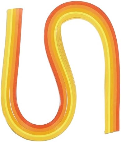 PATIKIL 120pcs Quilling Strips Paper 3/8"(10mm) 21" Origami Paper Quilling Strip for Art DIY Hand Craft Christmas, Gradient Yellow by PATIKIL
