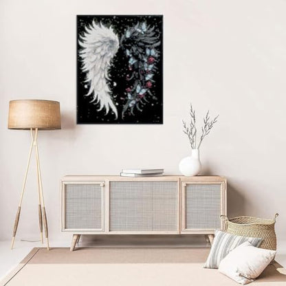 Angel Wings Stamped Cross Stitch Kits for Adults,Colourful Angel Wings Dimensions Cross Stitch Kits Embroidery Kit Arts and Crafts for Beginners 15.7x11.8 inches - Image 4