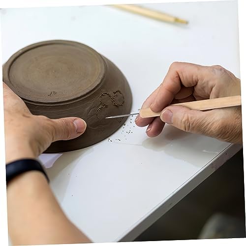 HOMSFOU -in-1 Pottery Kit 14-in-1 Clay Tools Set Wooden Metal Sculpture Tools for Artistic Creation - Image 3