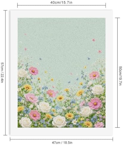 Bozfoxa Paint by Numbers Kit for Adults Beginner Mint Garden Floral - Image 3