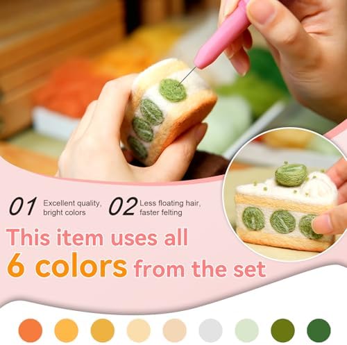 96 Colors Needle Felting Wool Roving for Needle Felting Kit Roving Wool - Image 4