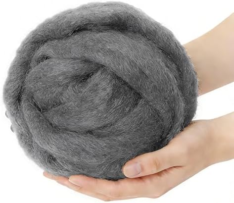 3.4oz Needle Felting Wool Dark Shadow for DIY Needle Craft Enthusiasts by %22VNAKER%22+Flagship
