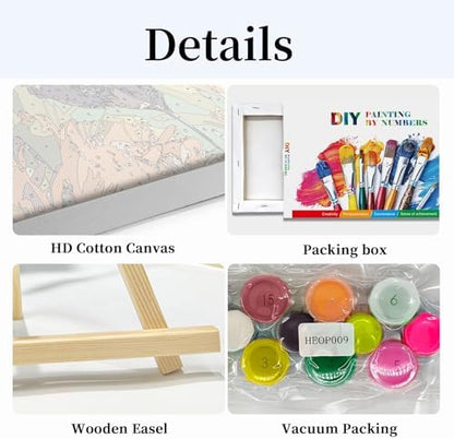 HeeBenor Framed Paint by Numbers Kit for Adults, Hummingbird, 8x12 Inch - Image 5