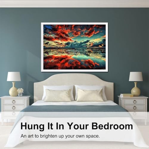 BAISITE Paint by Numbers Kit for Adults,16" Lx20 W Canvas for Painting Kits for Adults in Colorful Box-Breathtaking Colorful Scenery 8481 - Image 2