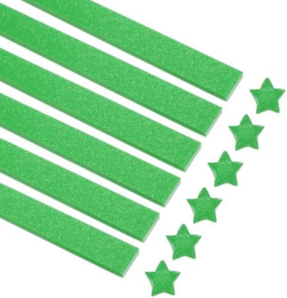 MECCANIXITY 360 Sheets Origami Paper Glitter Stars Papers Light Green Fold Paper for Beginner Arts Crafts Projects,0.4 x 9.3 Inch by MECCANIXITY